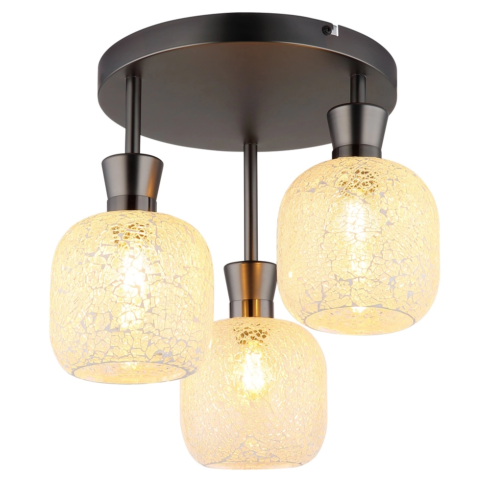 3-light ceiling lamp Brokana gunmetal
