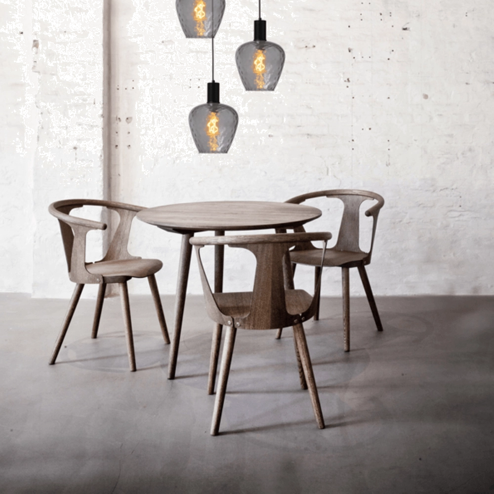 3-light loft hanging lamp - black - Porto with Diamond smoke glasses Masterlight 8718121270777