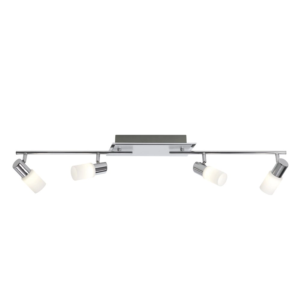 LED ceiling spot Series 8214 4-light metal gray with chrome