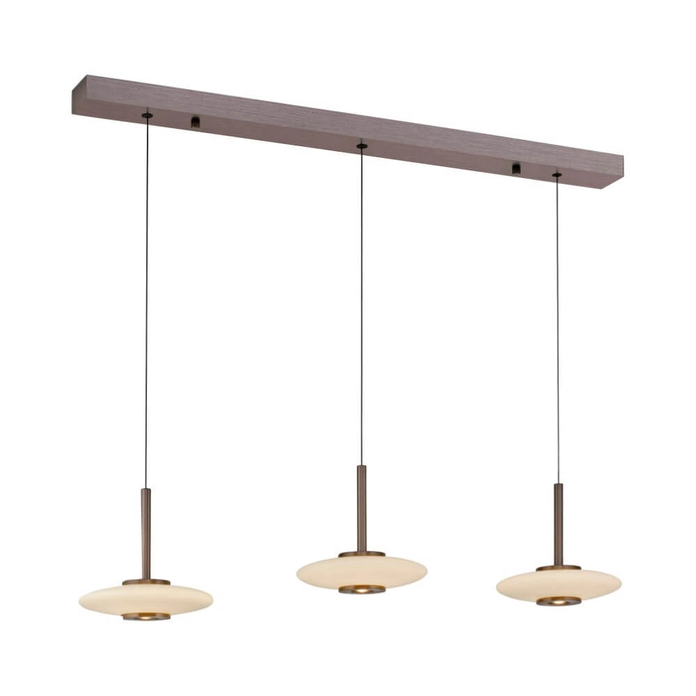 Hanging lamp 3-light Pure Vitrum designer brown Paul Neuhaus 4012248382639