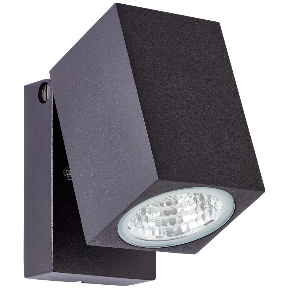 Black surface-mounted spotlight Burk design Brilliant 4004353349317