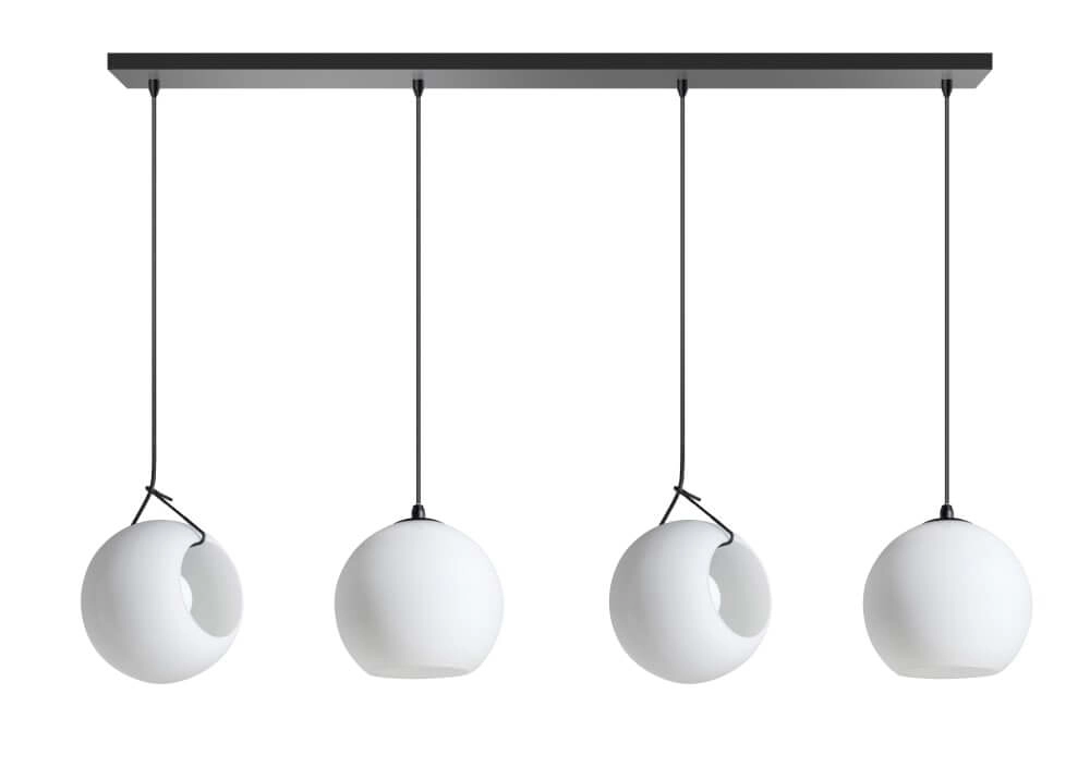 4-light pendant lamp Orb Opal