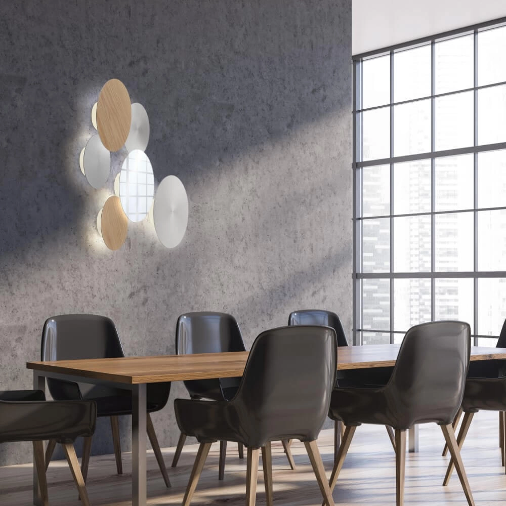 Design wall lamp Akku Puntua Ø 18cm brass Paul Neuhaus 4012248372494