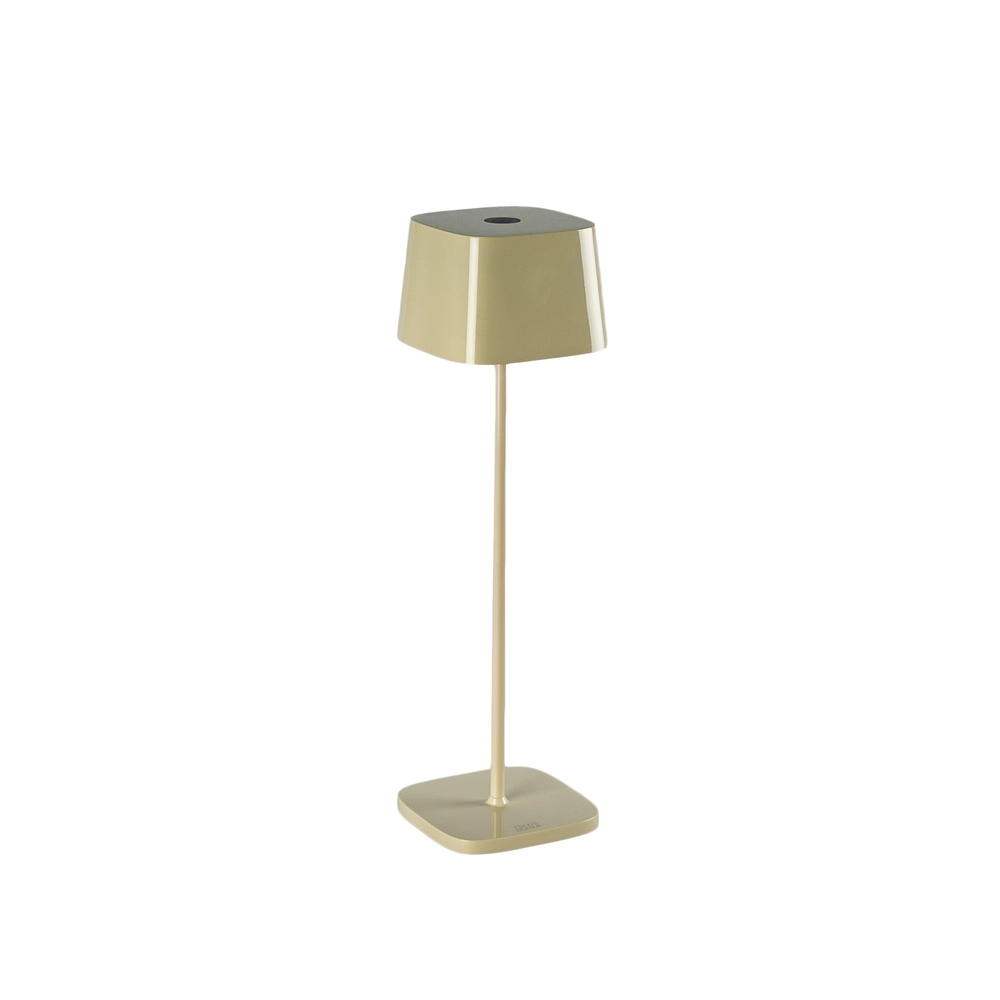 Table lamp Capri sand brown gloss rechargeable