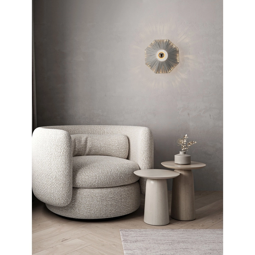 Wall lamp Elvio grey Ø 30cm