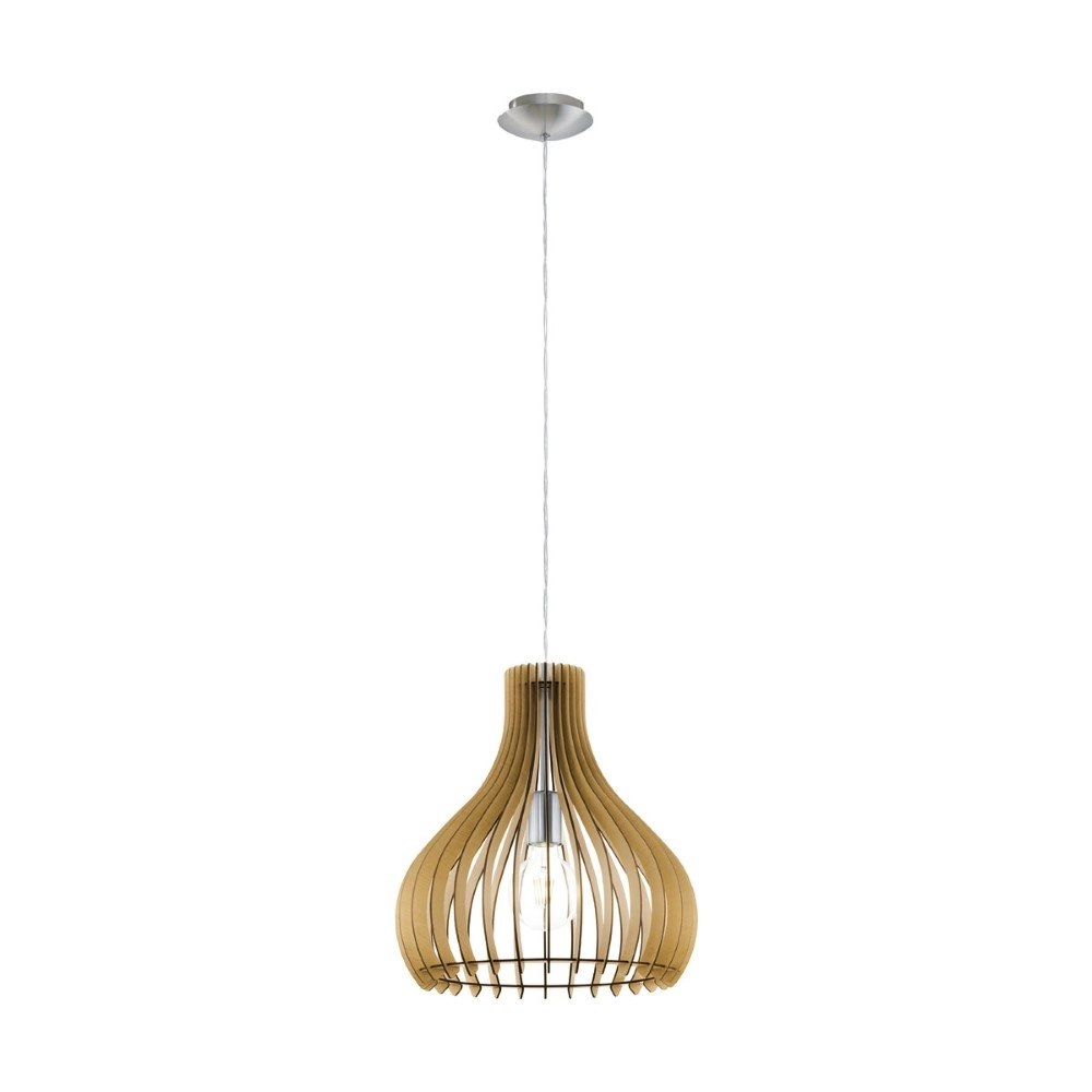 Pendant lamp Tindori 38cm light brown wood Eglo 9002759962586