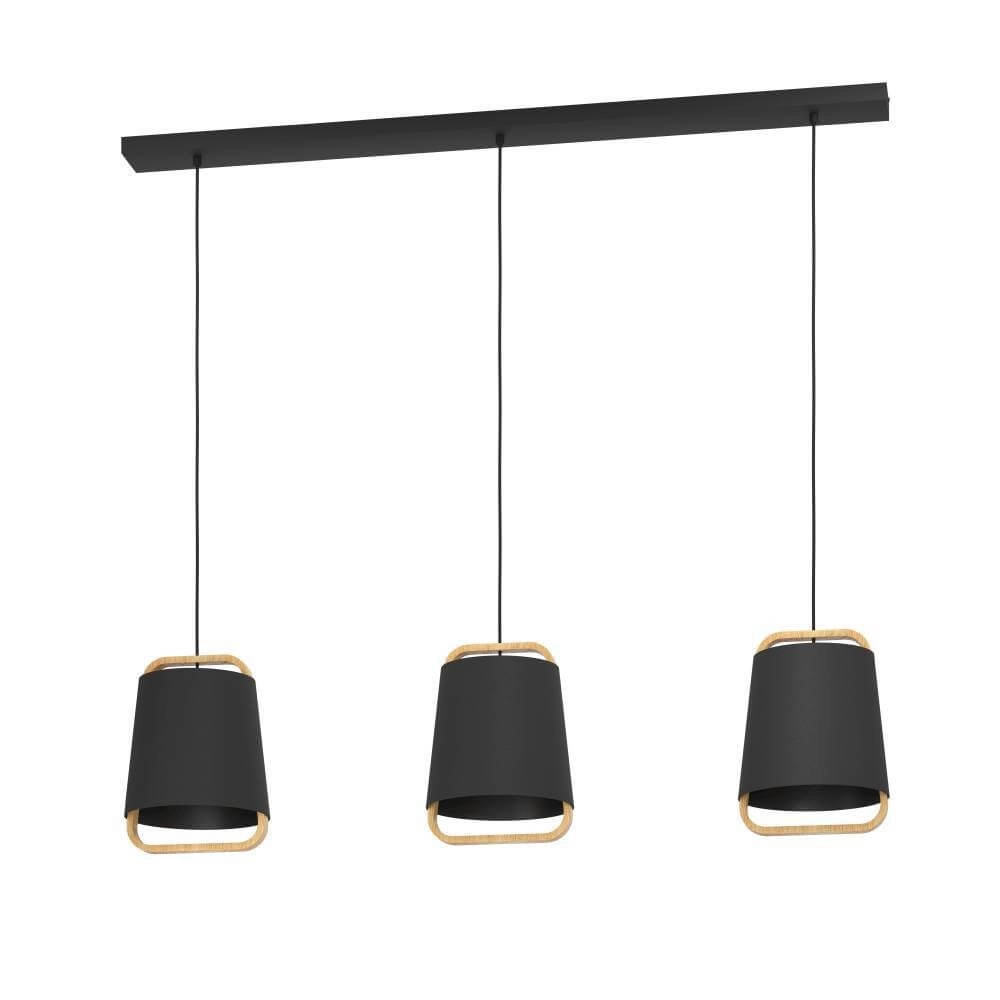 Fabric hanging lamp Camaloza 3-light