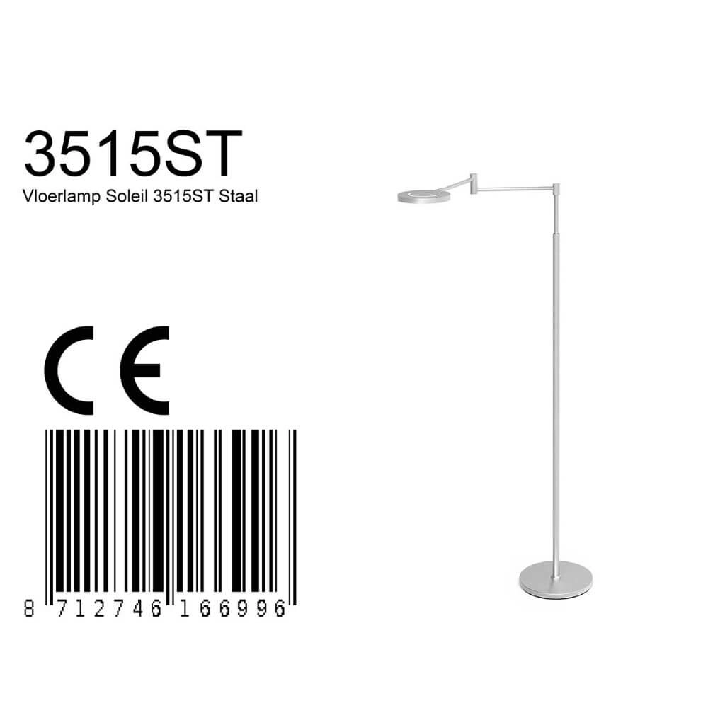 Rechargeable LED reading lamp Soleil brushed metal Steinhauer 8712746166996