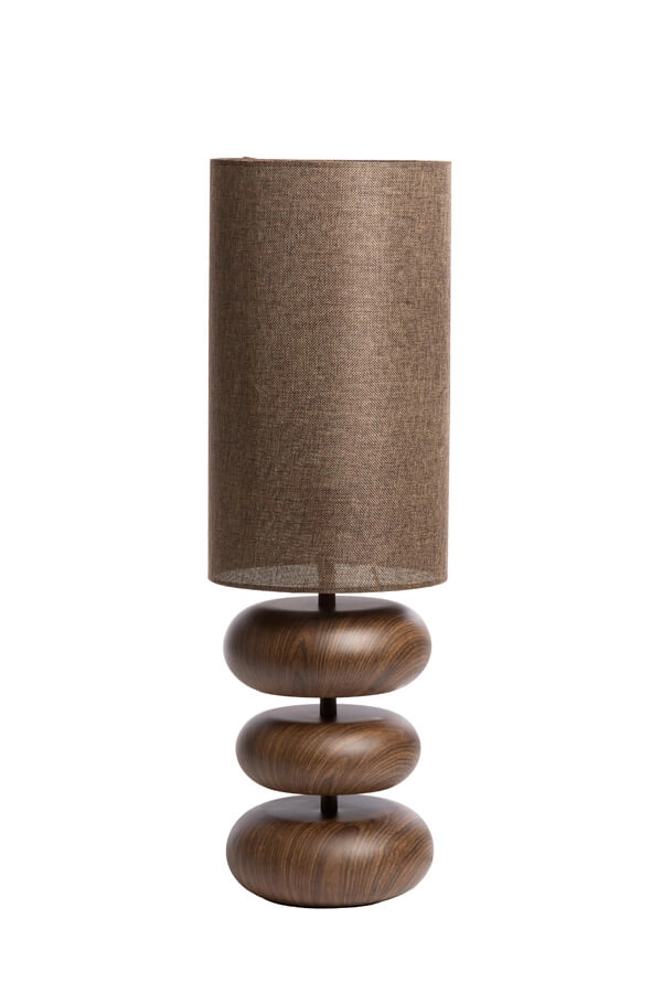 Table lamp Danialo wood with brown 60cm Light & Living 8717807759605