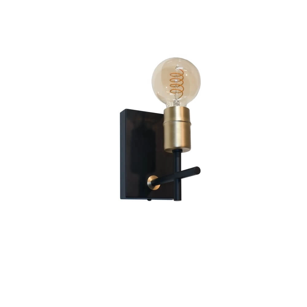Nice wall lamp Mokka black with gold Artdelight 8719831735464