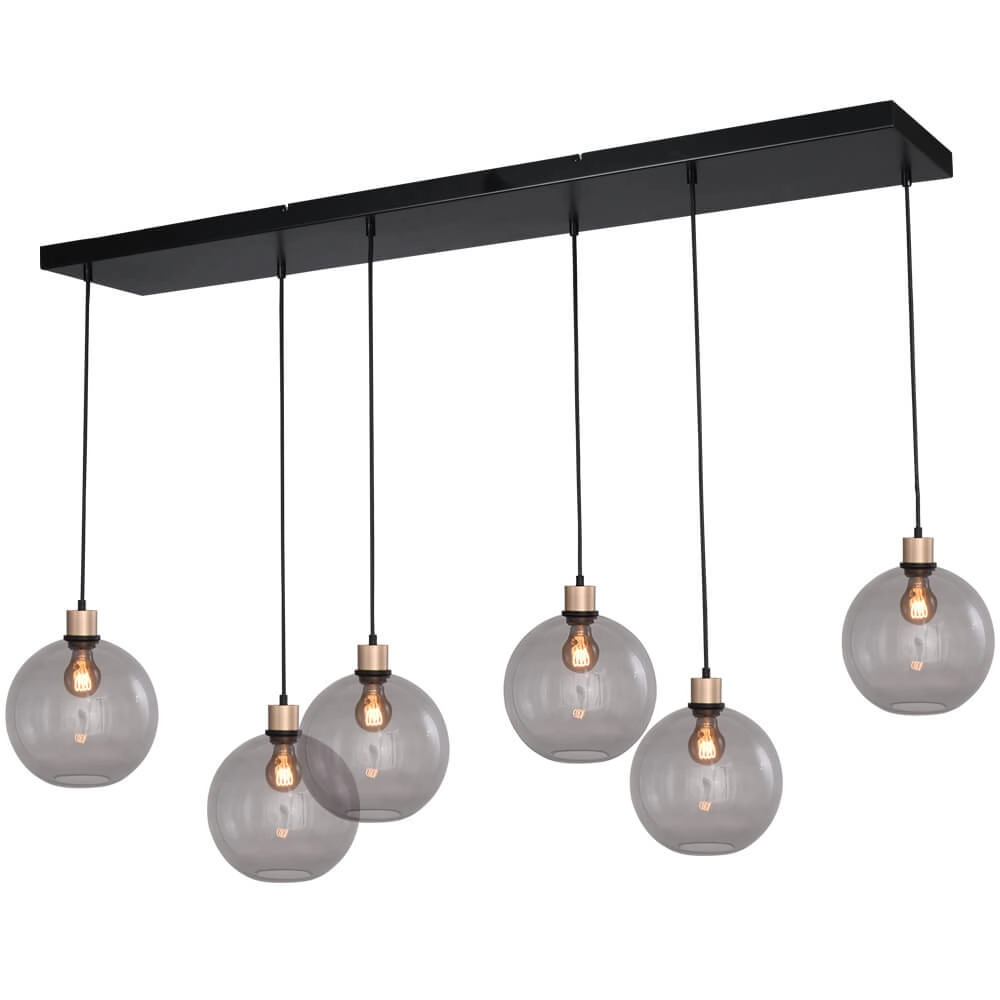 Hanging lamp Lazise 6x Ø 25cm gold