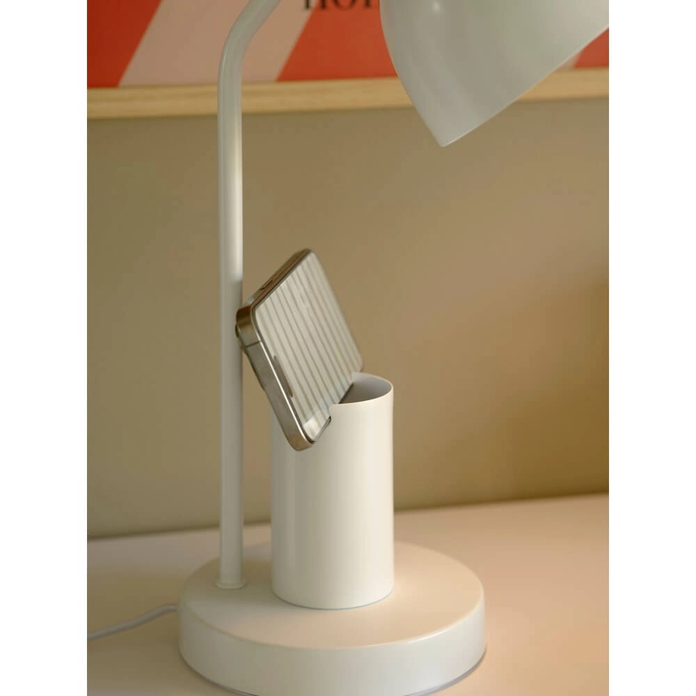 White desk lamp Devone with pen holder Nordlux 5704924024542