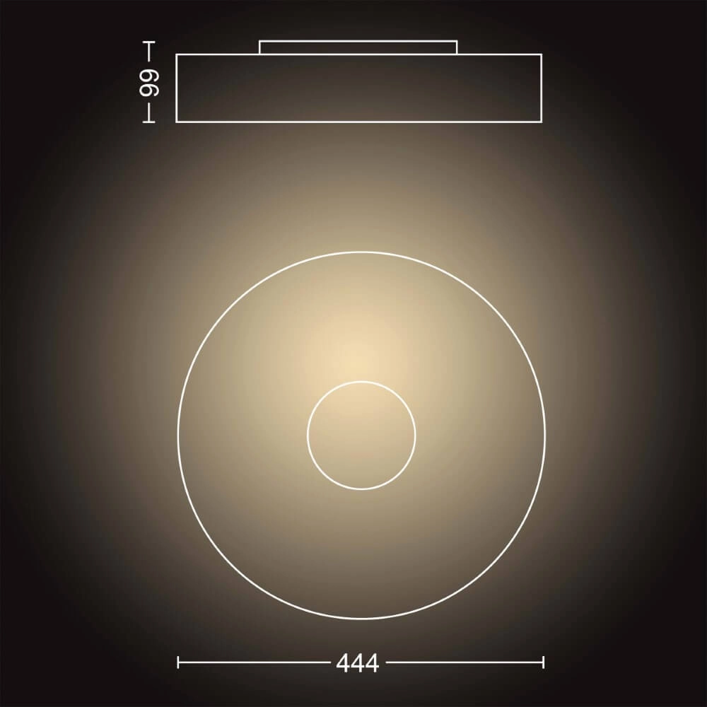 Ceiling light Hue Fair - White Ambiance Ø 44.4cm black Philips 8719514341258