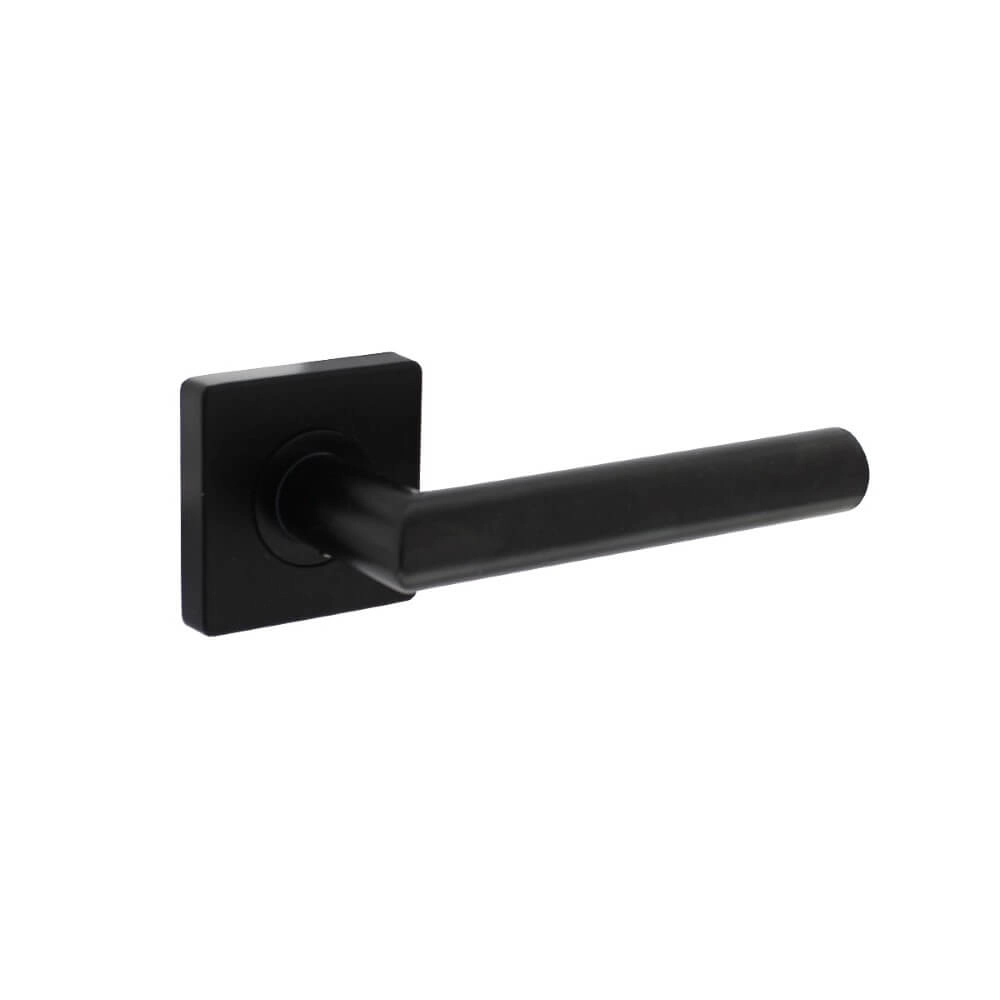 Door handle Bastian on rosette square black