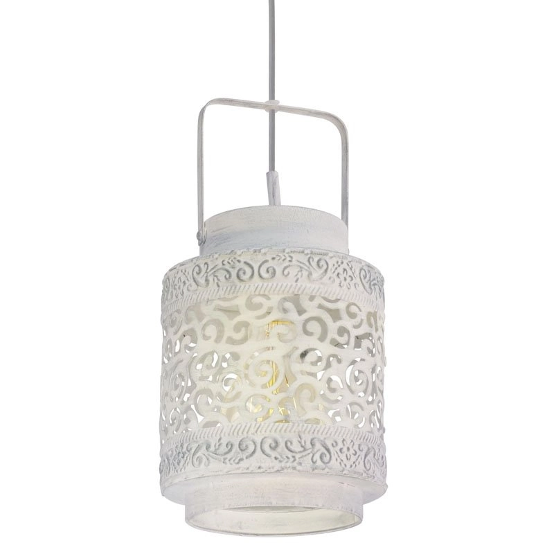 Pendant lamp Vintage Round antique white
