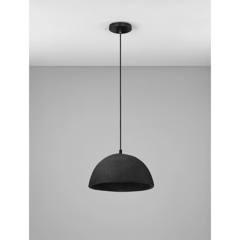 Black pendant lamp Talcum Ø 32cm Lyora 5212017468260