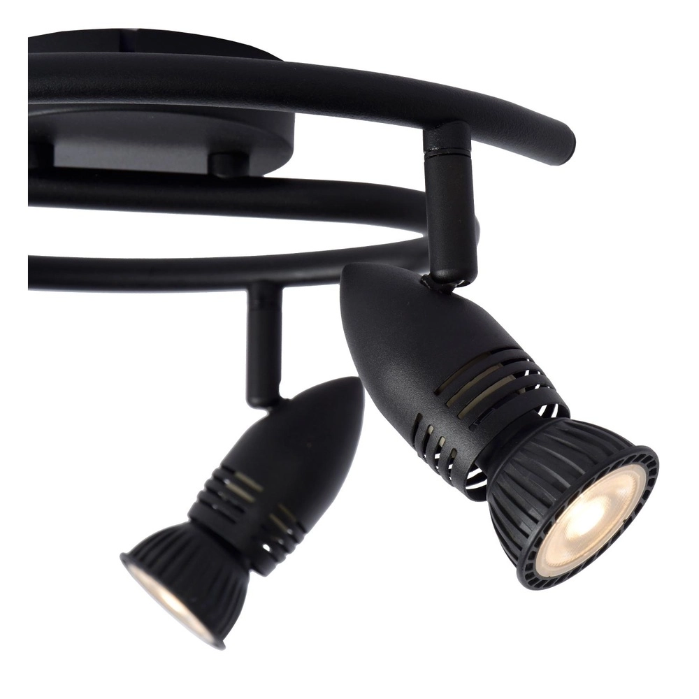Ceiling spotlight Caro 3-light black Lucide 5411212134240