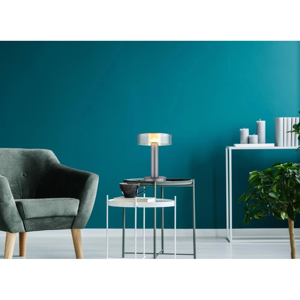 Sleek table lamp Grant grey Ø 22cm Globo 9007371462902