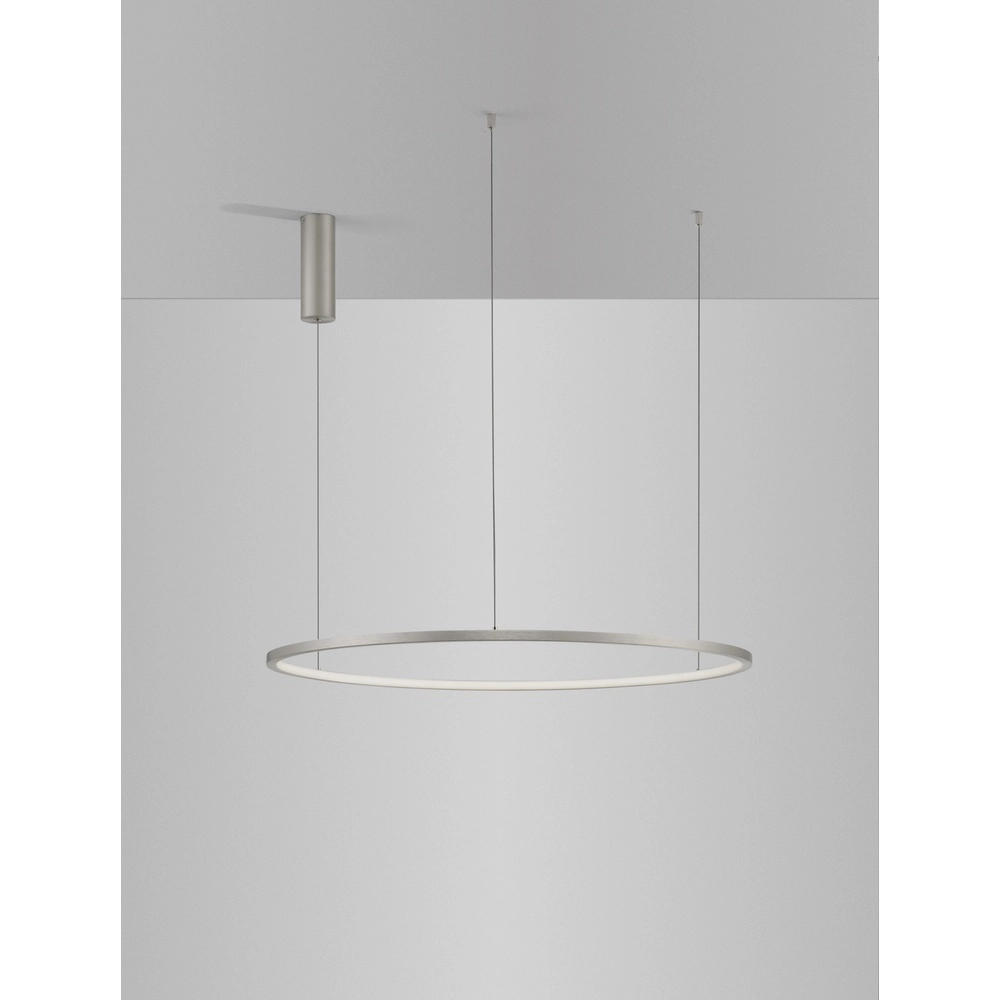 Round pendant lamp Tarquin silver grey Ø 80cm Lyora 5212017438324