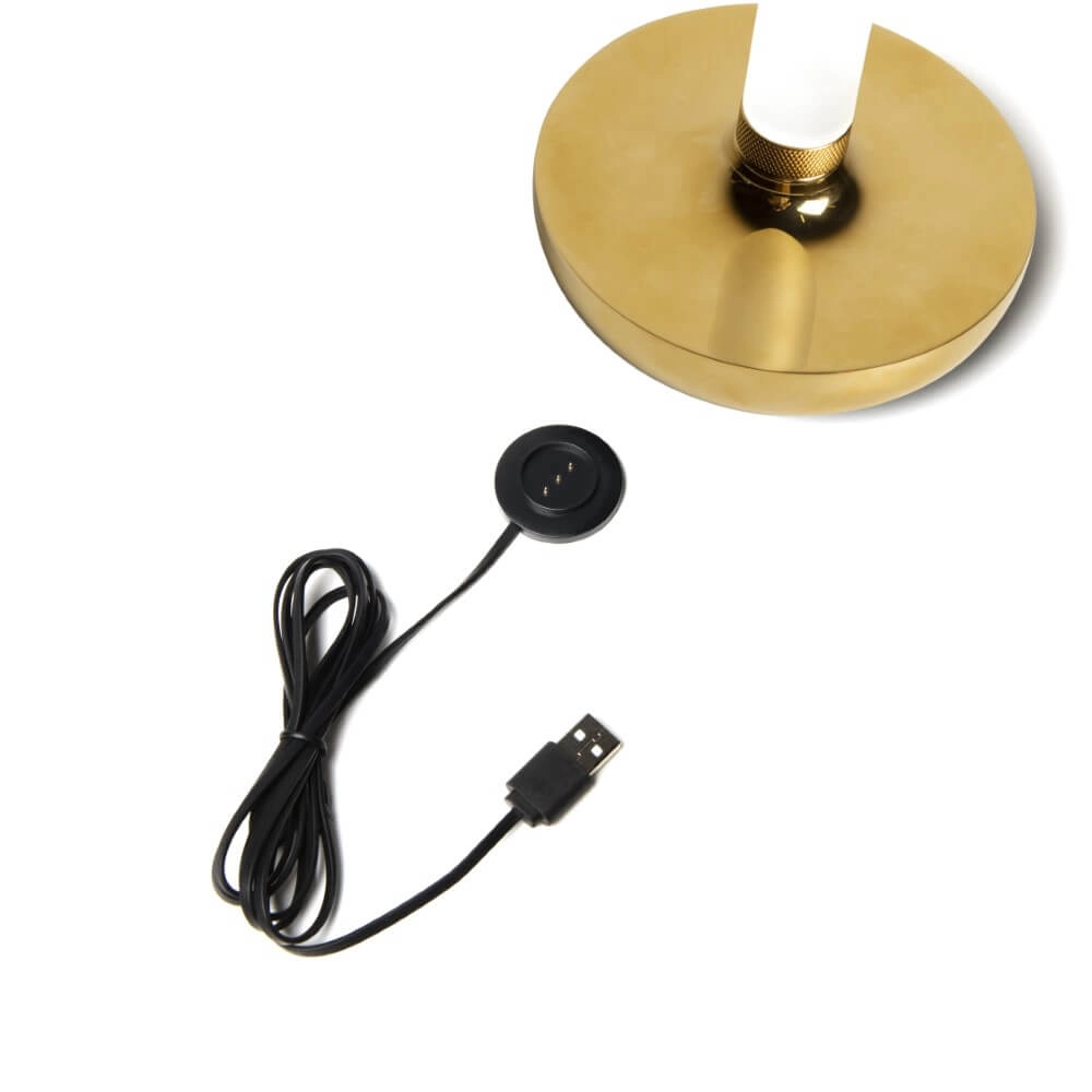 Rechargeable table lamp Biarritz brass KonstSmide 7318308278032