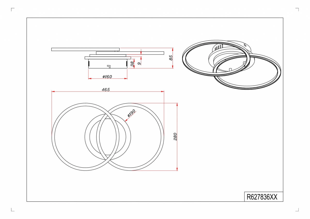 Ceiling light Giro round Trio 4017807561999
