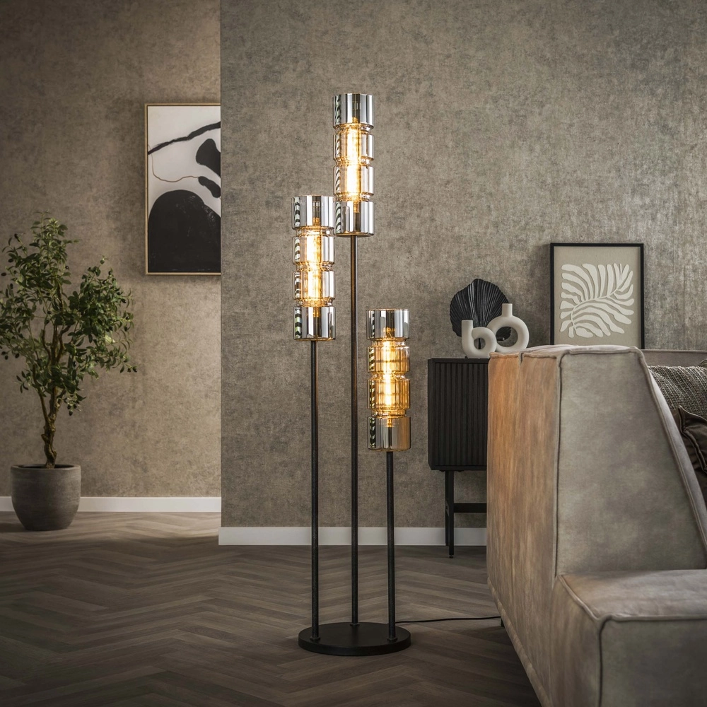 Cylinder floor lamp Cylinder 105cm - black