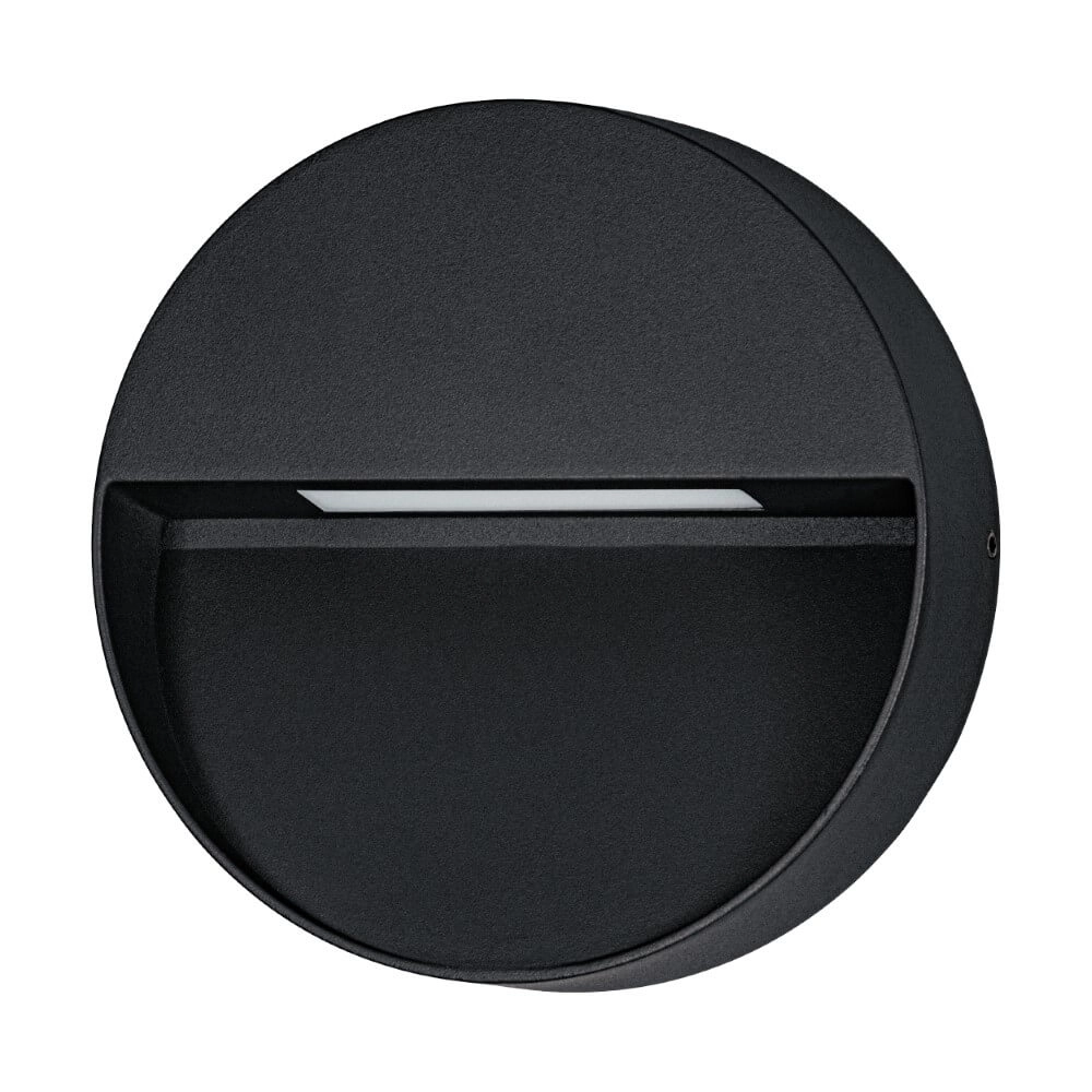 Black stair lighting Maruggio round - outside