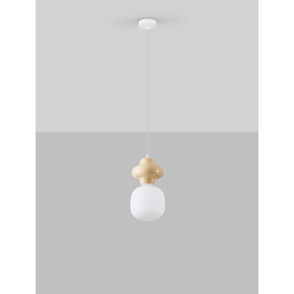 Pendant lamp Clio S yellow ceramic Lyora 5212017461186