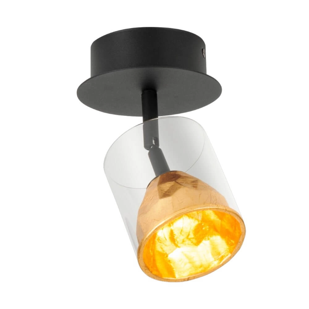 Black wall lamp Melito with gold Stars of Light 9002759395735