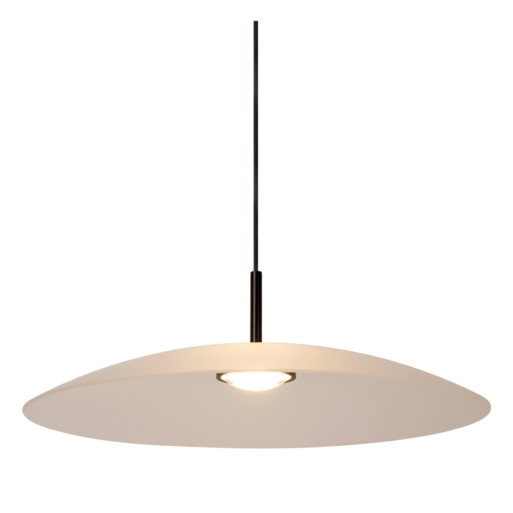 Sleek pendant lamp Menga Ø 60cm white glass Premium by Lucide 5411212251152