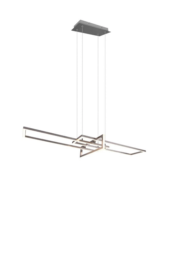 LED pendant light Salinas 110cm metallic gray Trio 4017807487909