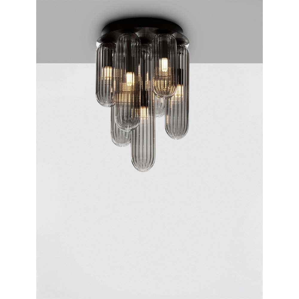 Design ceiling lamp Gustave black 7-lights
