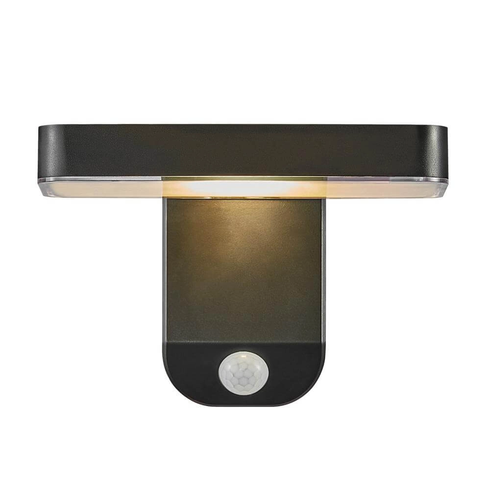 Solar wall lamp Rica black rectangle Nordlux 5704924004797