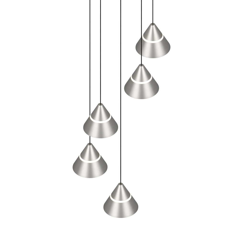 Design pendant lamp Romeo 5-light nickel Trio 4017807667820
