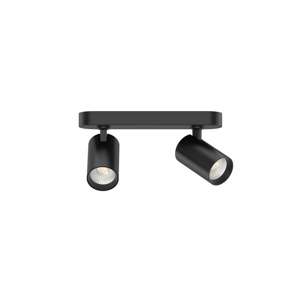 Led surface-mounted spot Tevo double - black - 2700K
