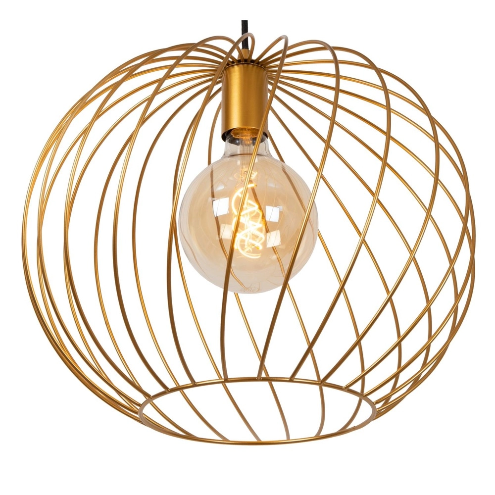 Pendant lamp Danza Ø 40cm gold Lucide 5411212211521