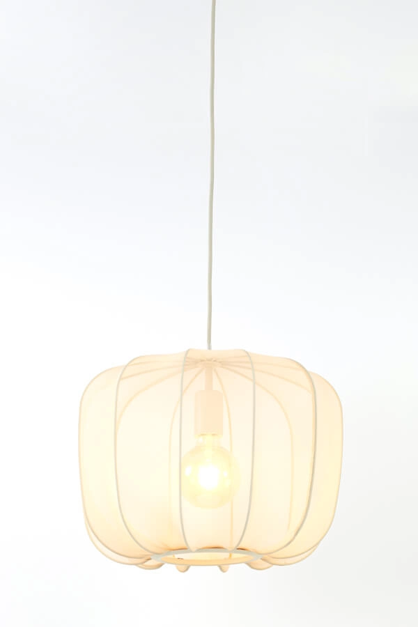 Japandi pendant lamp Plumeria cream Ø 40cm