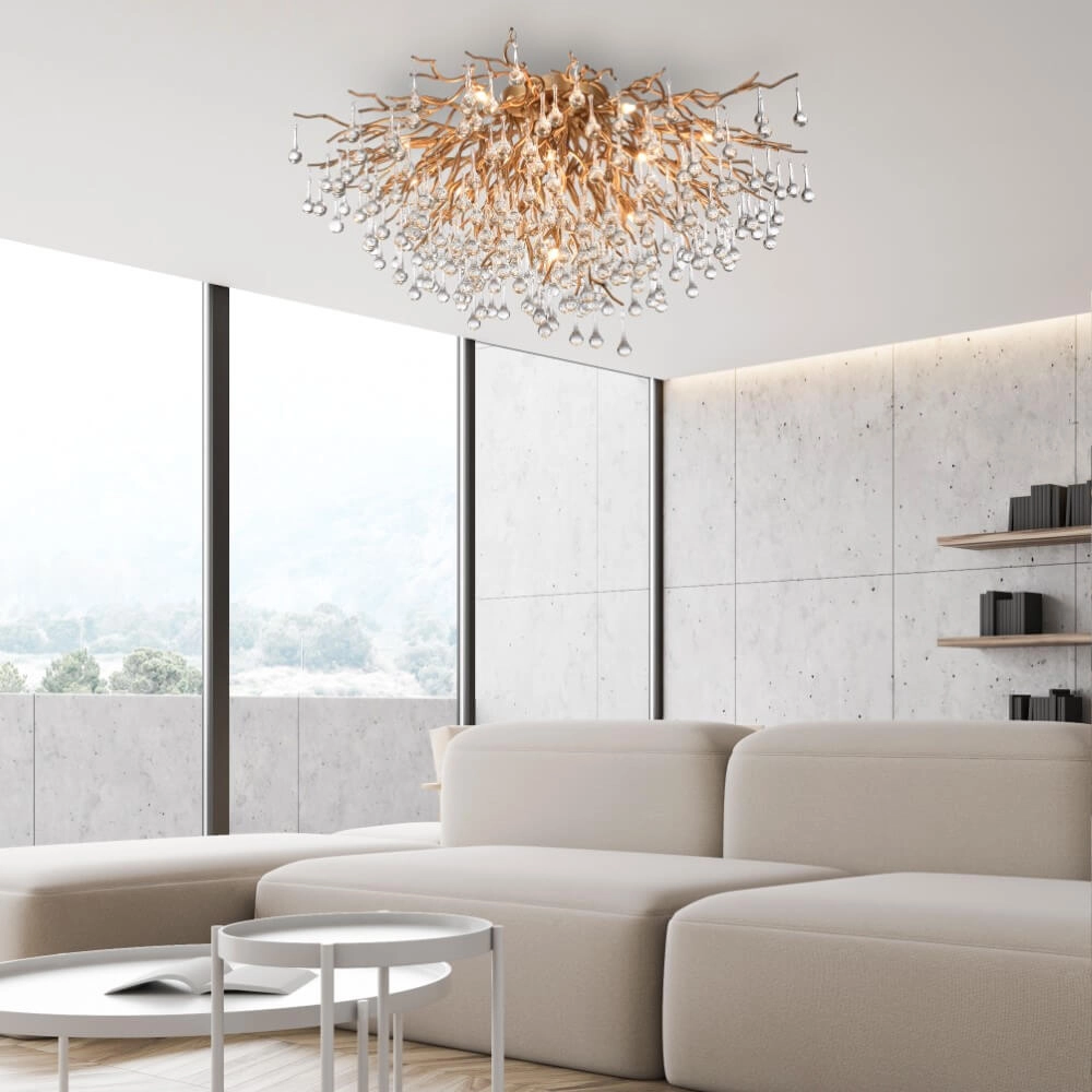 Chandelier Icicle brass 100cm Paul Neuhaus 4012248352106