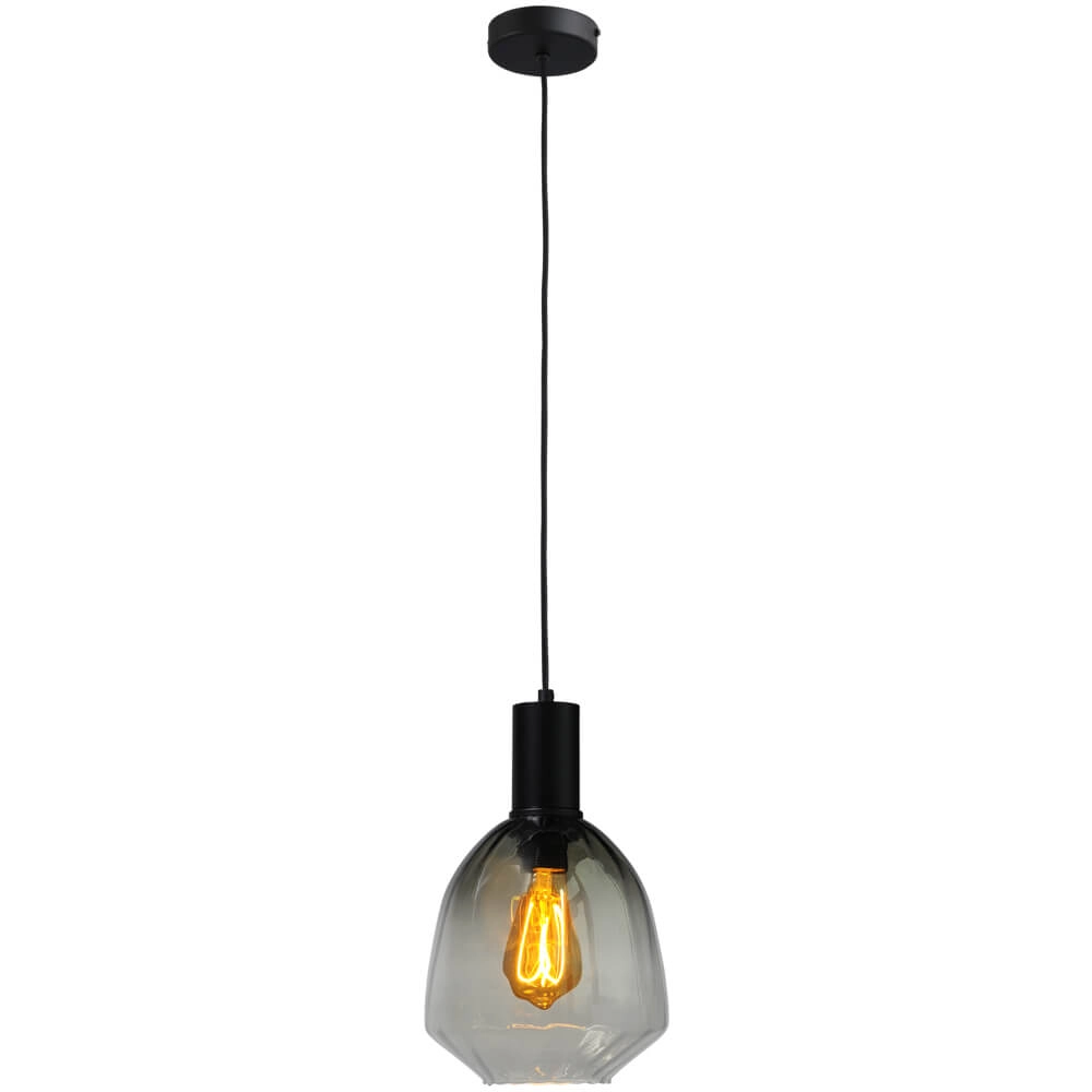 Hanging lamp black Porto with Nicolette green glass - Ø 20cm Masterlight 8718121269382