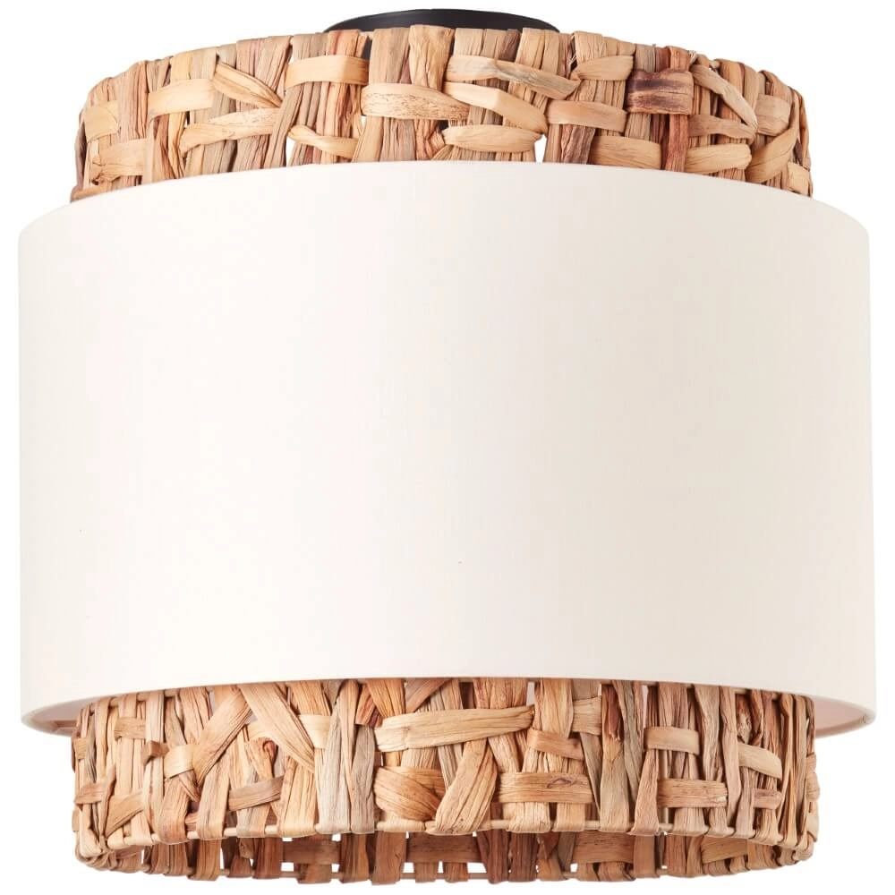 Ceiling lamp Waterlilly Rattan with white fabric Brilliant 4004353411946