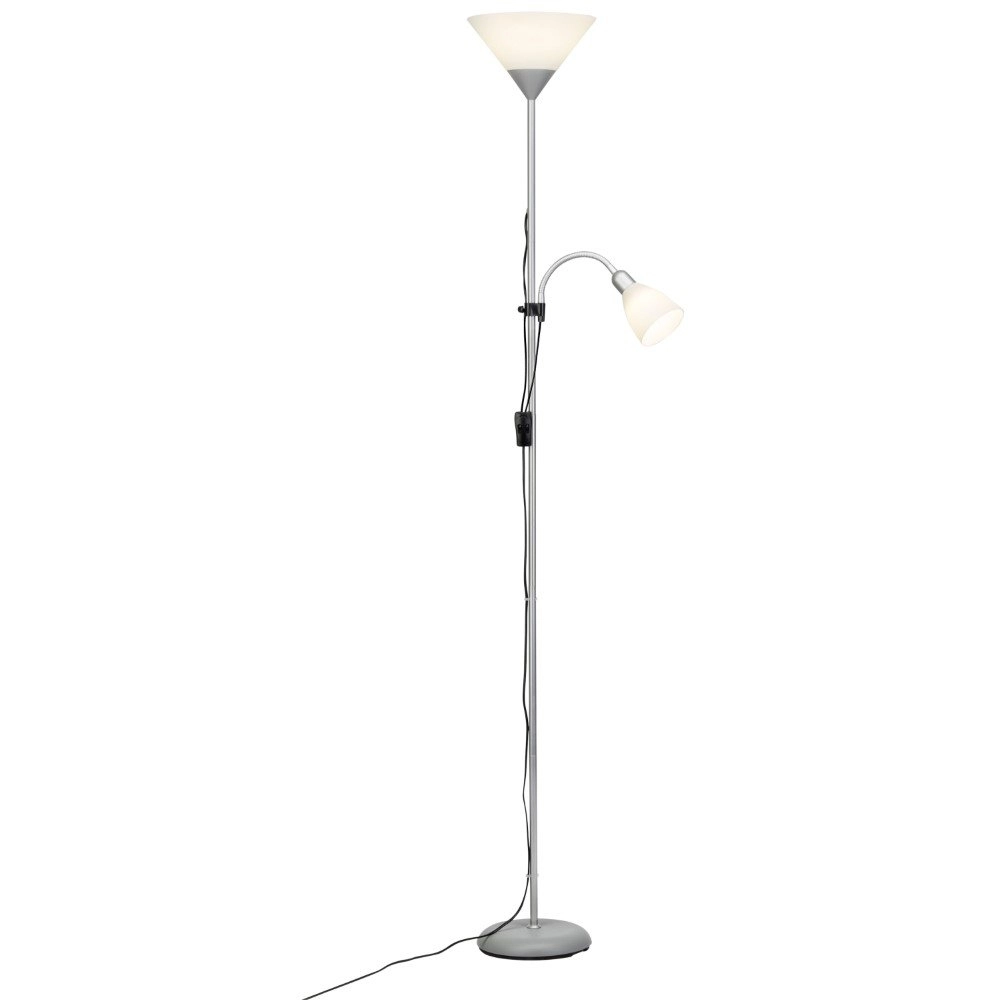 Floor lamp Spari Led 2-light 180cm metal gray with white Brilliant 4004353254666