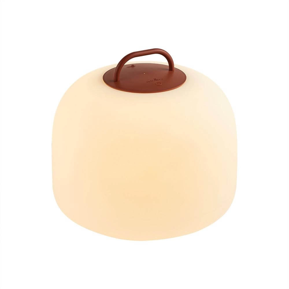 Table lamp Kettle To-Go rechargeable white with red Ø 36cm