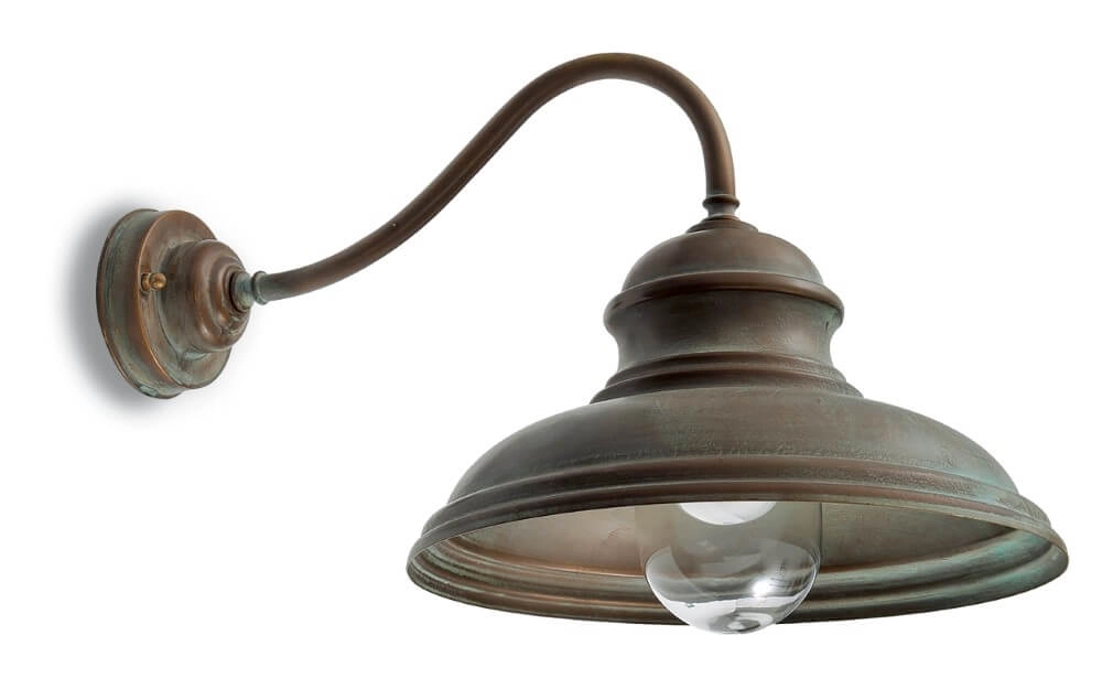 Straight outdoor lamp Mill aged brass