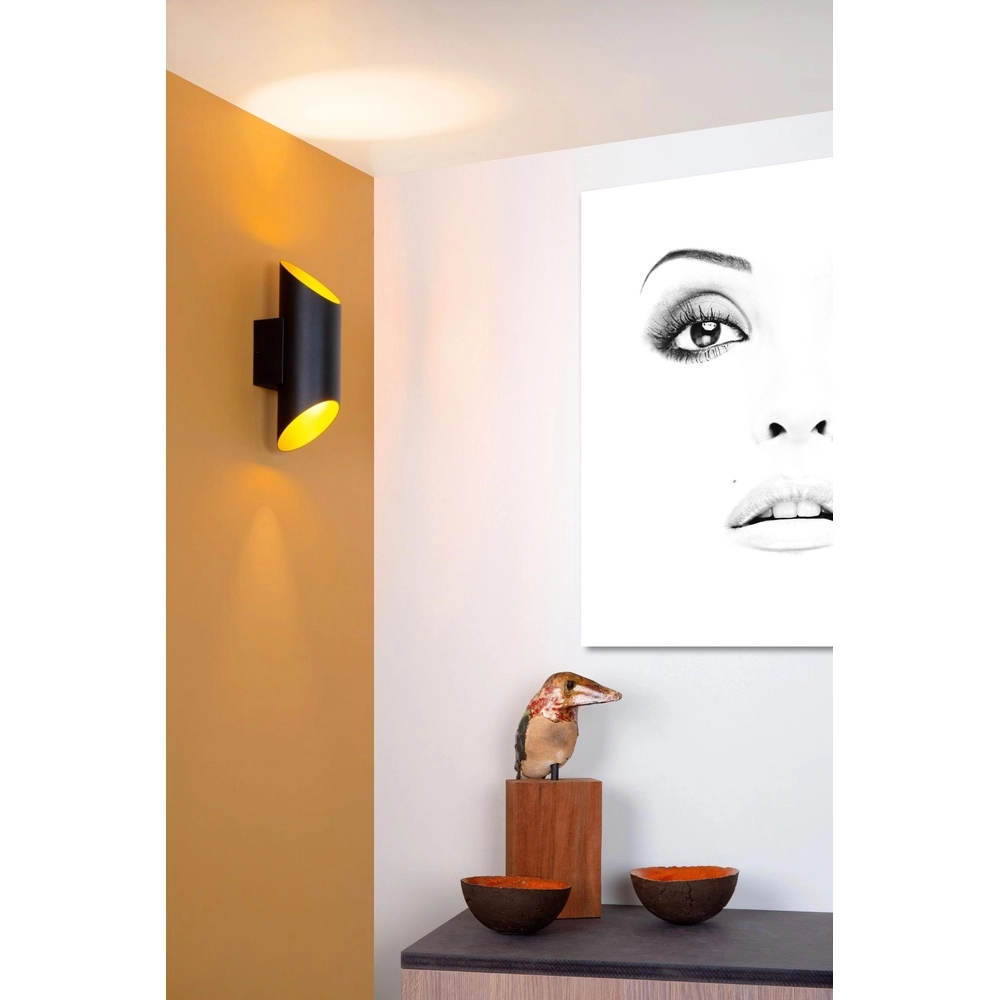 Wall spotlight Quirijn Black Lucide 5411212093059