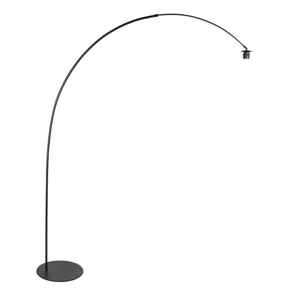 Floor lamp Curve black with coarse white shade Ø 50cm Steinhauer 8712746179484