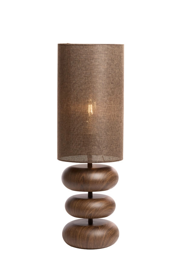 Table lamp Danialo wood with brown 60cm Light & Living 8717807759605