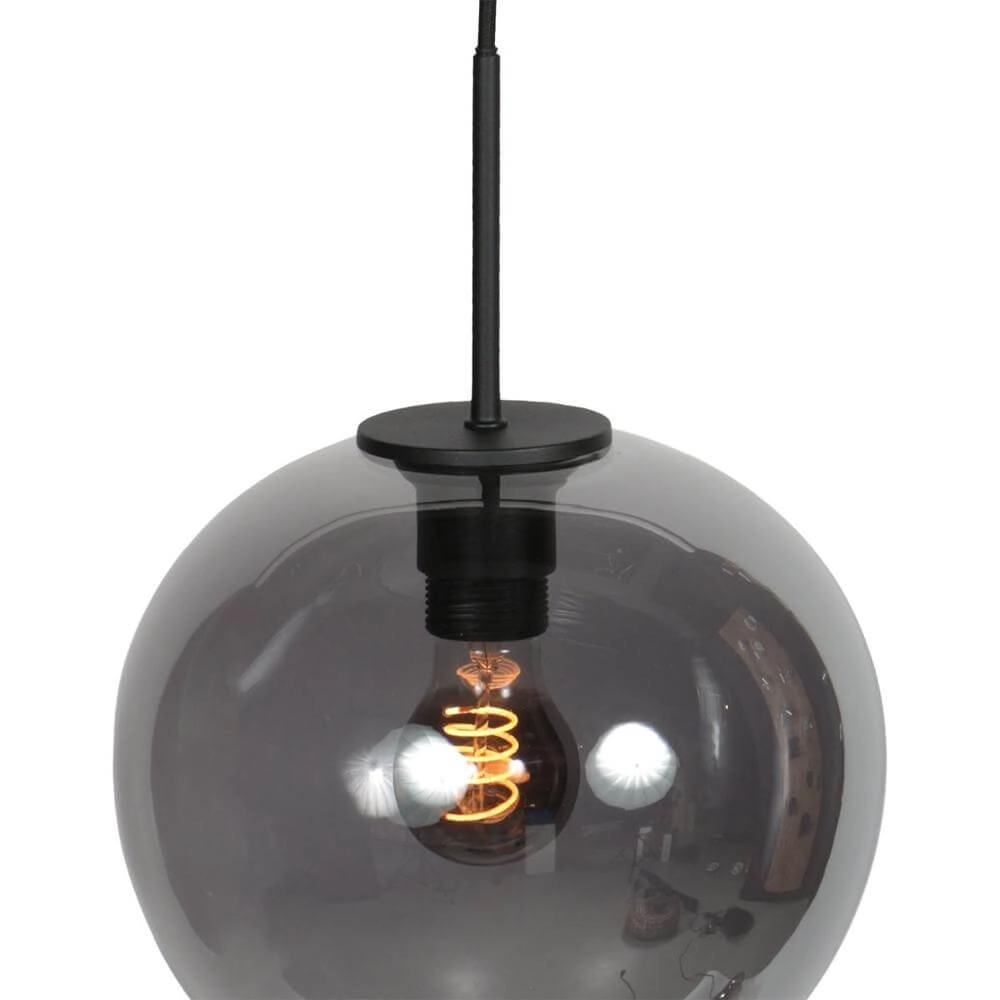 Pendant lamp HaloSwap with 1 ball of smoke glass Ø 25cm Steinhauer 8712746179743