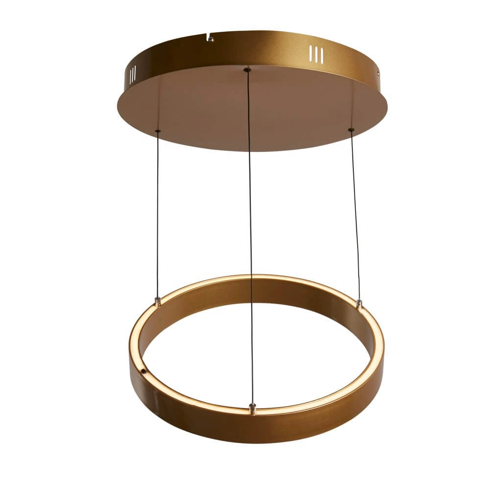 Gold pendant lamp Layla round Ø 44cm Searchlight 5053423255729