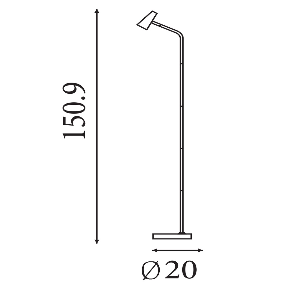Floor lamp Rechargeable black Searchlight 5053423298627