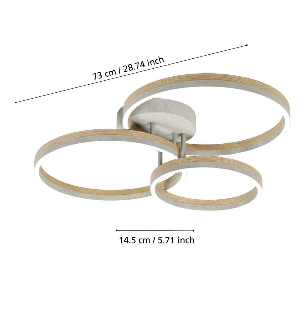 Rural LED ceiling lamp Cadinaro 3-light Stars of Light 9002759398958